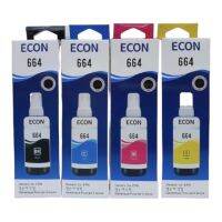 หมึกเติม Epson น้ำหมึกเติมแท็งค์  L100, L110, L120, L200, L210,L220, L300,L310, L350, L355,L365, L455, L550, L555,L565, L1300 4 สี (สีดำ,ฟ้า,แดง,เหลือง) หมึกเทียบเท่า ใช้ทดแทนของแท้ เกรดพรีเมี่ยม