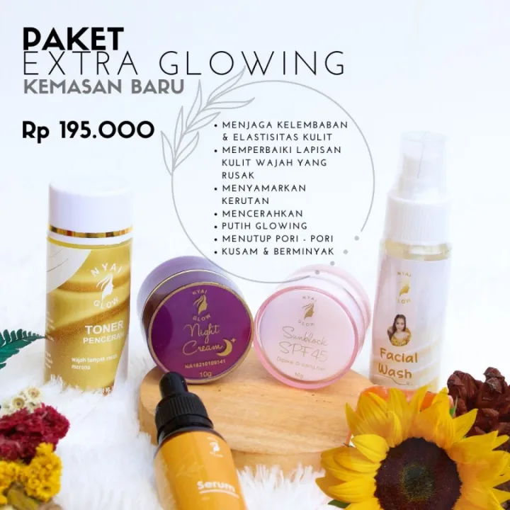 Paket Glowing Nyai Glow Skincare Bpom | Lazada Indonesia