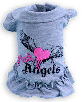 ชุดเดรส กระโปรง ผ้ายืด น้องหมา แมว สัตว์เลี้ยง PINK ANGELS Dog Clothes Pet Dress Cat Costume ใส่ประกวด เท่ น่ารัก