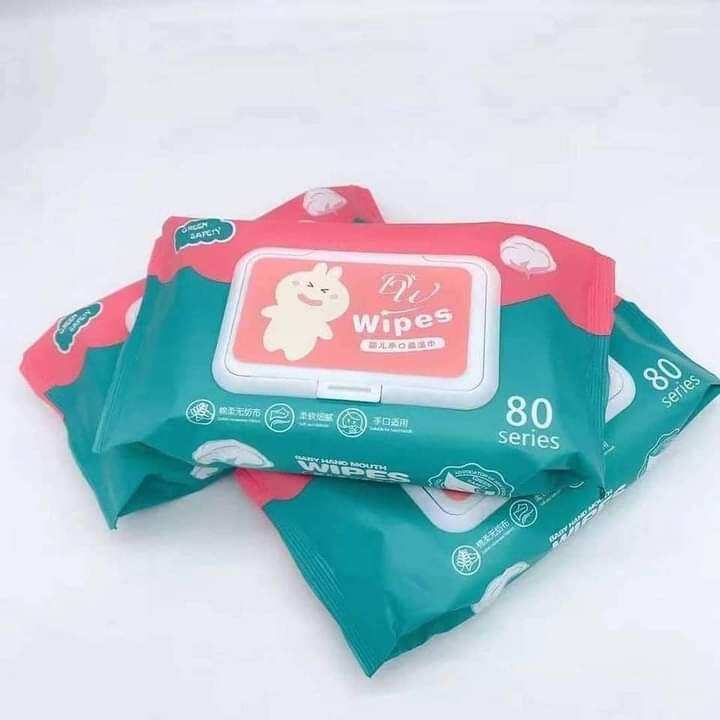 80 pcs Organic Wet Wipes Baby Wipes Hands and mouth wipes Lazada PH