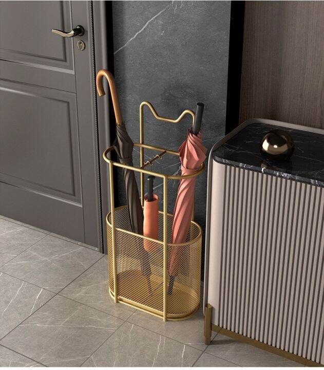 Nordic Light Luxury Umbrella Stand Home Door Umbrella Storage Bucket