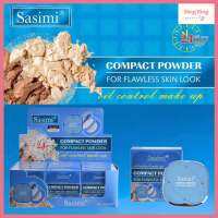 (S93004) Sasimi Compact Powder เเป้งพัฟ เเป้ง2ชั้น เนื้อเเมทต์ ปกปิด24ชม. คุมมัน ติดทน กันน้ำ ขนาด 20 กรัม