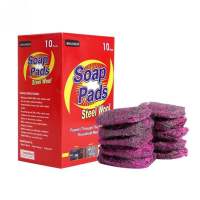 ?? พร้อมส่ง?? Soap pads steel wool ฝอยเหล็ก ฝอยเอนกประสงค์ ฝอยขัดหม้อ เครื่องครัว มีน้ำยาทำความสะอาดในตัว