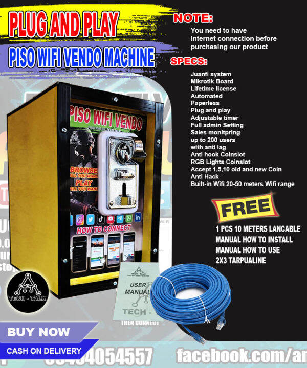 PISO WIFI VENDO MACHINE COMPLETE SET Lazada PH