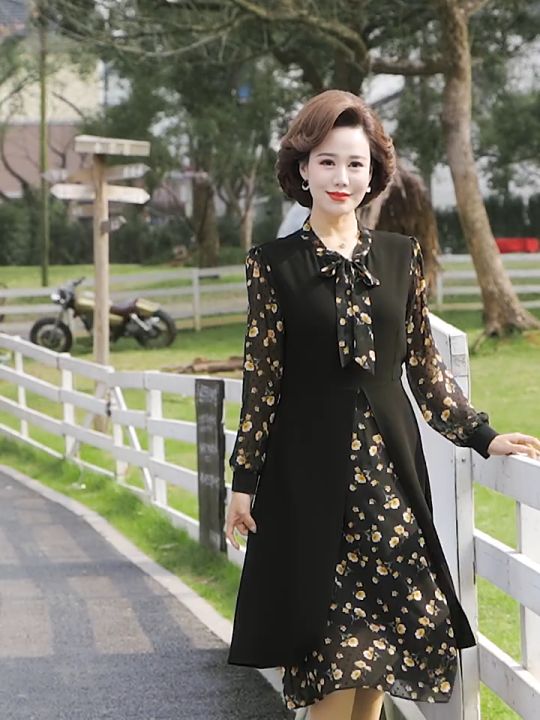 HÀNG SẴN) Váy Đầm Trung Niên Hoa Lịch Sự VH19 - Hàng Quảng Châu ...