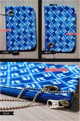 กระเป๋า ROOTOTE สีฟ้าสดใส ขนาดกระเป๋า 21×14 cm. มีซิป ปิดเปิด เป็นสินค้าคัดมาจากโกดังสินค้าญี่ปุ่น