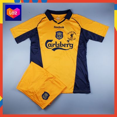 ❤️❤️ชุดบอลลิเวอร์พูล ชุดย้อนยุค ฤดูกาลปี 2001 [เสื้อ+กางเกง] | Liverpool Y-2001❤️❤️