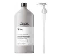 LOreal Silver shampoo (ขวดรุ่นใหม่ พร้อมหัวปั๊ม) ลอรีอัล ซิลเวอร์แชมพู ขนาด 1500 มล.