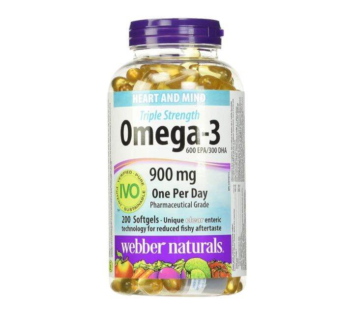 ber Naturals Omega 3, 600EPA/300DHA, 200 softgels Lazada PH