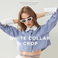 Moonland White Collar Crop Shirt