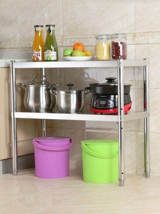 Stainless Steel Kitchen Storage Rack Goods Storage Shelf Storage