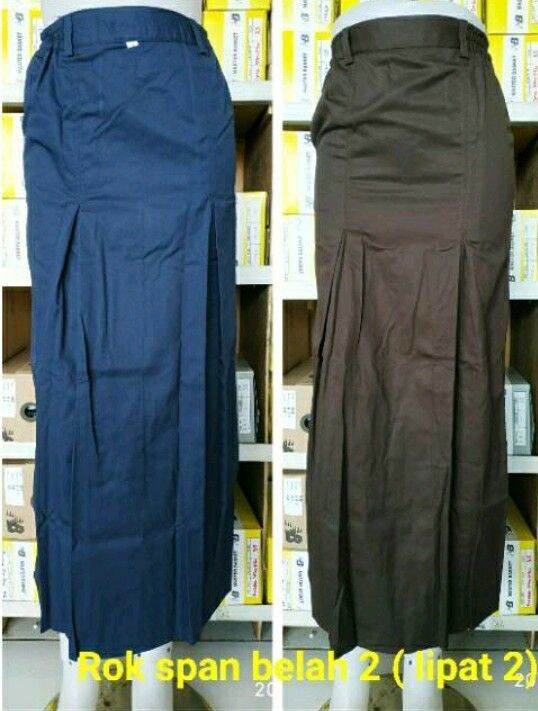 Model Rok Ploi Rok biru SMP belah / ploi 2. bhn tebal dan halus | Lazada Indonesia