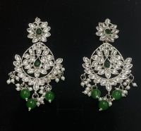 EVINCO JEWELRY SILVER PLATED CHANDBALI EARRINGS