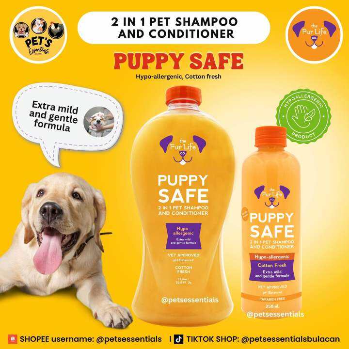 Puppy Safe 2in1 Dog Shampoo and Conditioner Liter and 250ml Lazada PH