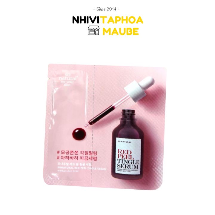 Tinh chất red peel tingle serum sample dạng gói So Natural 2,5ml ...