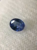 BLUE SAPPHIRE ไพลิน แท้ 0.75กะรัต พลอยซีลอนเผาเก่า มีตำหนิในเนื้อ แต่สีสวยใช้ได้ค่ะ