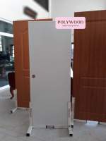 บานประตูห้องน้ำ PVC ขนาด 70x200 เคลือบ UV มีมอก.