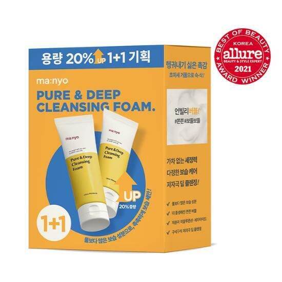 MANYO FACTORY Pure & Deep Cleansing Foam 120ml+120ml | Lazada PH