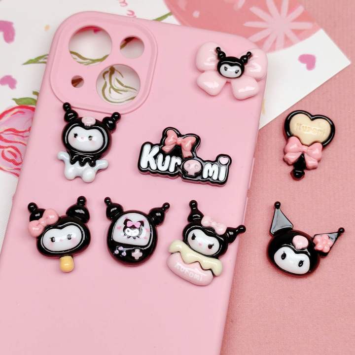 เรซิ่นตกแต่ง-งานdiy-เรซิ่นลายการ์ตูนน่ารัก-คุโรมิ-kuromi-สีม่วง