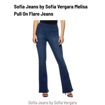 Sofia Jeans by Sofia Vergara Women’s Melisa Flare Jeans with Embroidered  Pockets