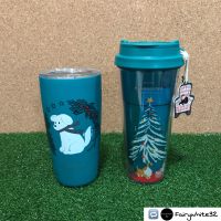 แก้วสตาร์บัคส์ Set 2 ใบ (STARBUCKS SS HOLLY DOG 16OZ. + DOG CAT HOLIDAY TREE 16OZ.) ของแท้100%