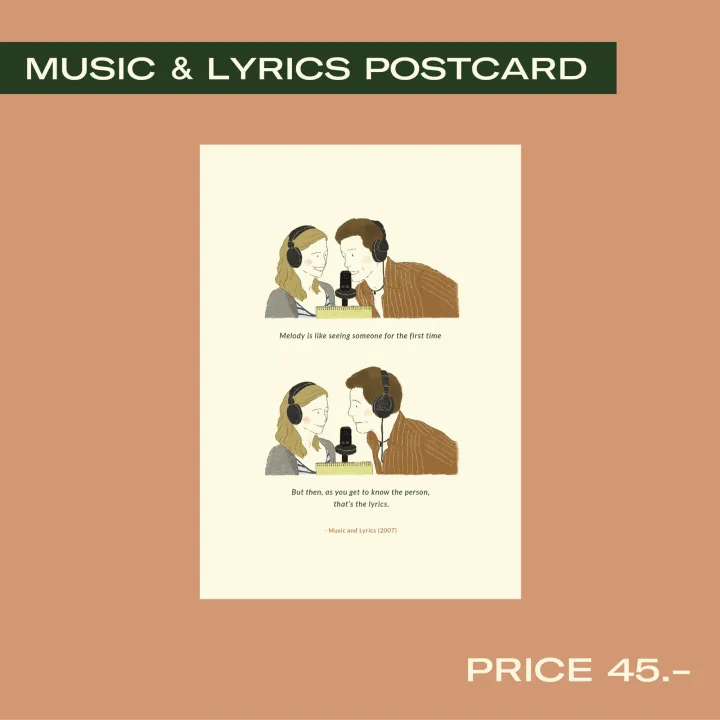 Music&Lyrics Postcard Lazada.co.th