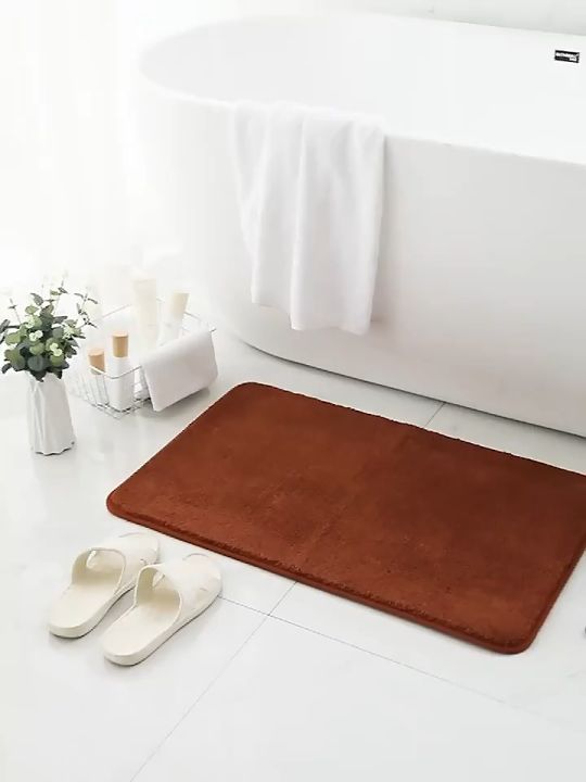 An Imitation Cashmere Material, Imitation Cashmere Water-absorbent Door Mat,  Carpet, Bathroom Door Mat