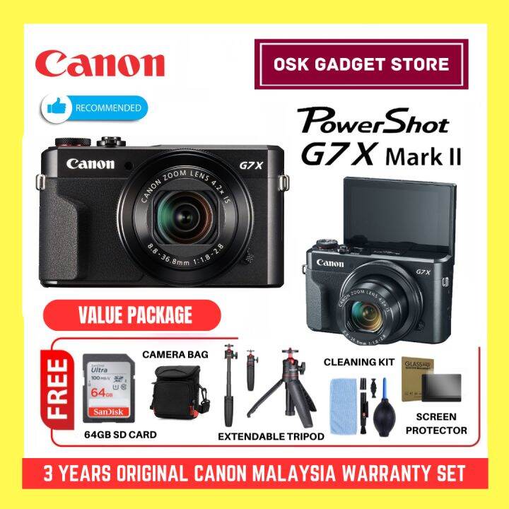 Canon Powershot G7X Mark II G7X II Digital Compact Camera 20MP 1.0Inch Sensor Full HD 1080P