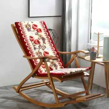 Modern Foldable Rocking Chair Cushion for Garden Balcony Lounge Seating  Autumn and Winter Sofa Tatami Mat Seat