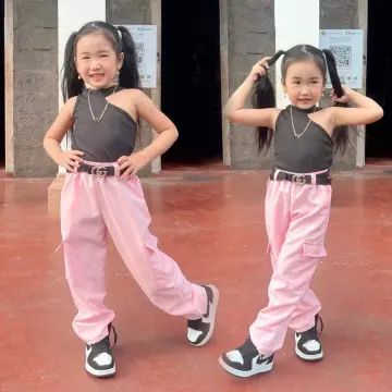 Kyian.ph Cargo Pants Tank Top Terno (white tops) 3-5y/o RTW OOTD for Kids  Girls