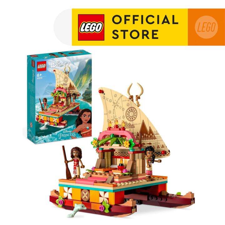 LEGO ǀ Disney 43210 Moana’s Wayfinding Boat Building Toy Set (321 ...