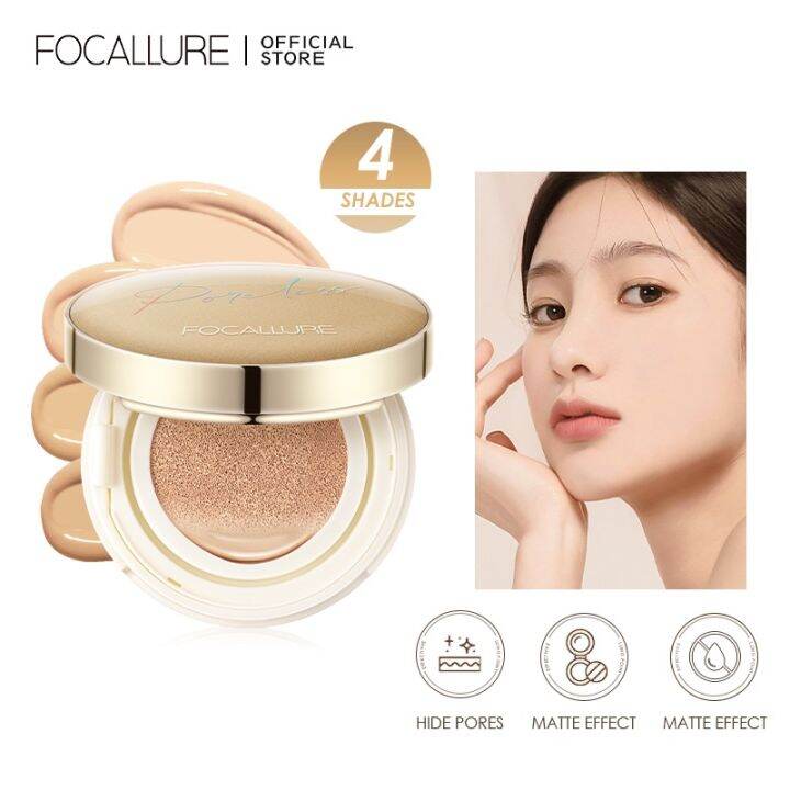 Focallure Goldenage Poreless BB Cushion Foundation Long-lasting Skin ...