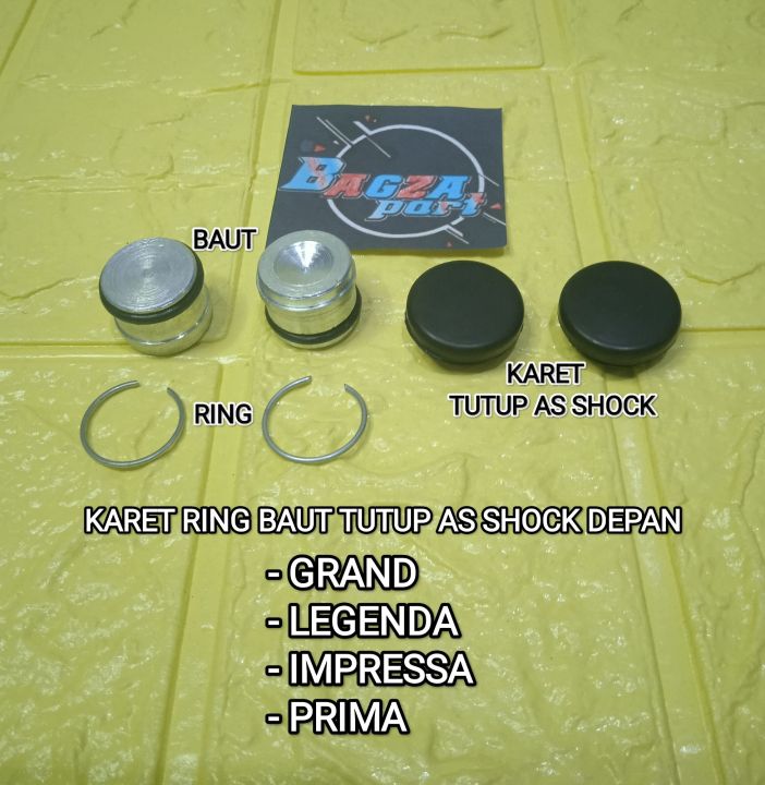 Baut Tutup As Shock Set Ring Dan Karet Tutup As Shock Depan Grand