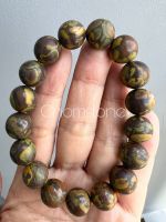 สร้อยข้อมือหิน Fruit Jasper จากอินเดีย 12.5 มิล ความยาวประมาณ 18-19 ซม.