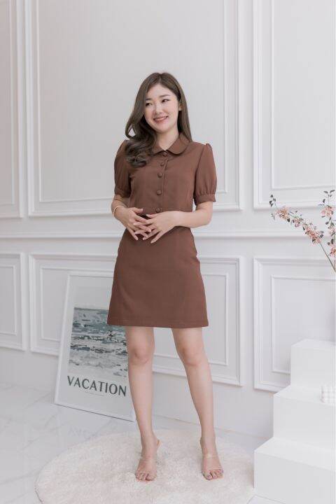 classic-skirt-กระโปรงทรงเอเอวสูงสีพื้น-mlitbrand