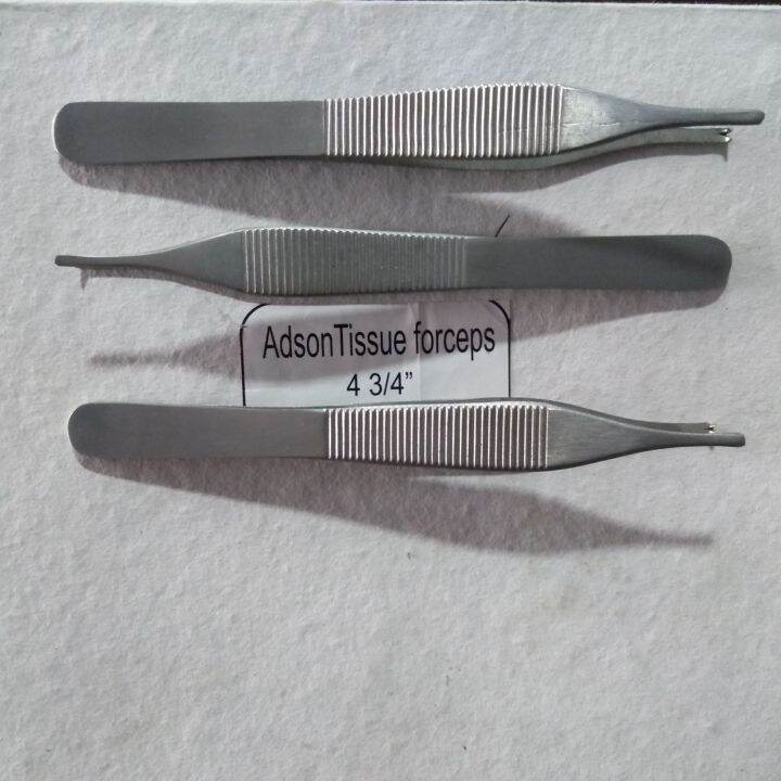 2 Tessuto Forcipe ADSON 4.3/4 1x2 denti manico piatto