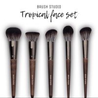 BRUSHSTUDIO Tropical : Face Set??#เชตแปรงปัดแก้ม#เชตแปรงแต่งหน้า#ชุดแปรงแต่งหน้าพรีเมี่ยม