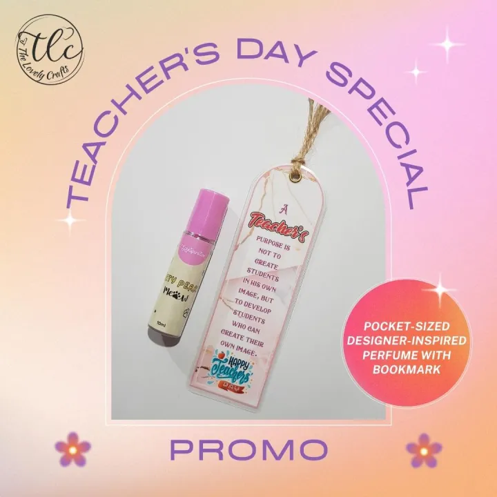 Teacher's Day Special Promo Pocketsized Perfume with Bookmark
