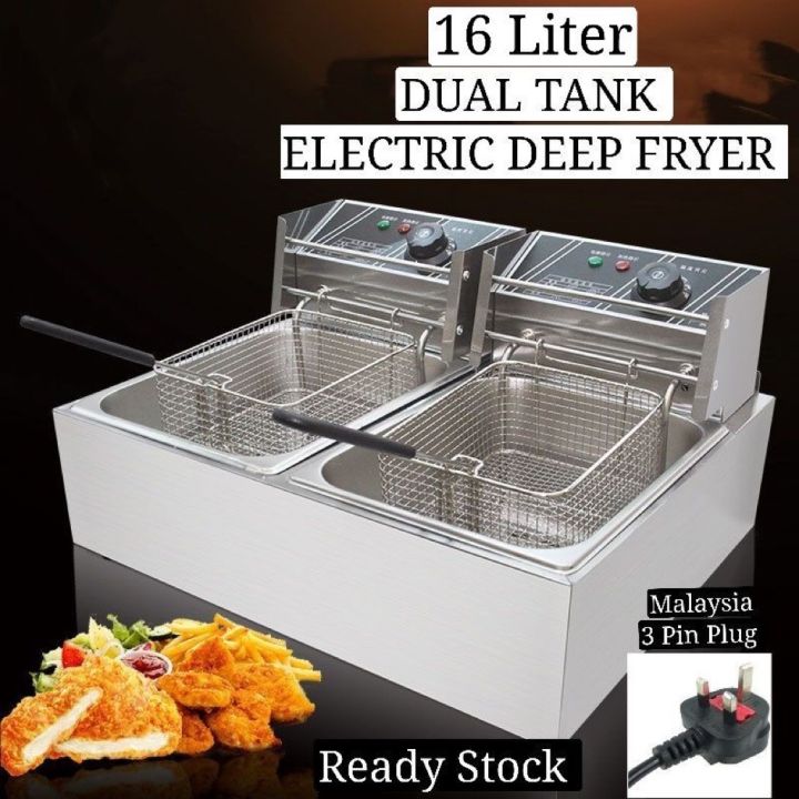 Double 3 Liter Electric Deep Fryer