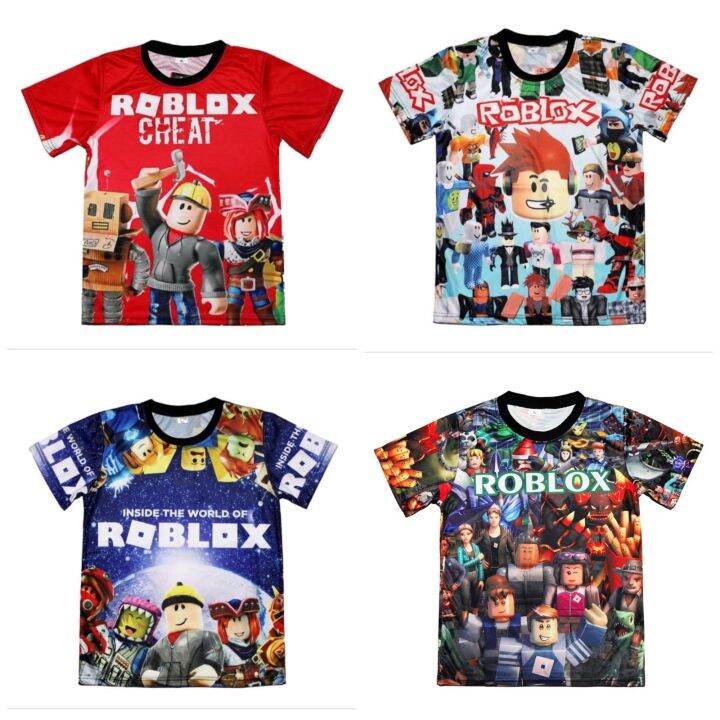 5-12 Years Kids Roblox Short Sleeve T-shirt Top.c