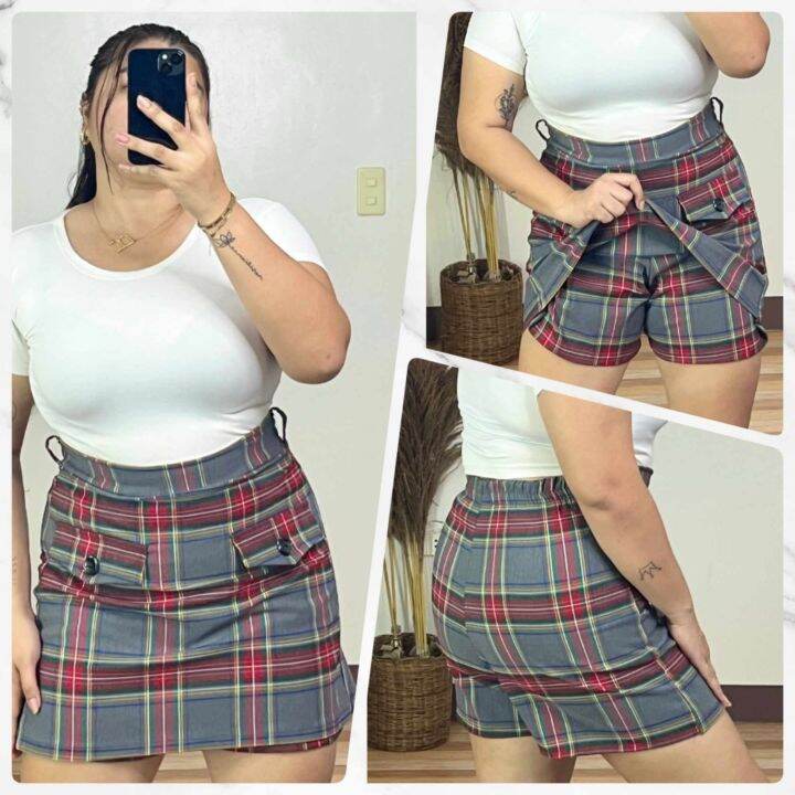 Plus size hotsell plaid skirt 3xl