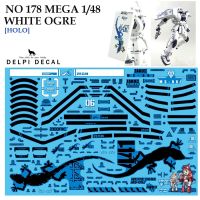 ดีคอลน้ำ [DELPI] 178H MEGASIZE WHITE OGRE ZAKU [HOLO] 1/48 WATER DECAL