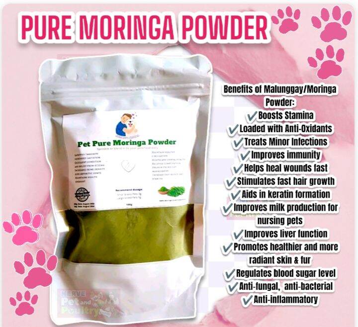 Pure Moringa Powder 100g for Cats and Dogs Lazada PH