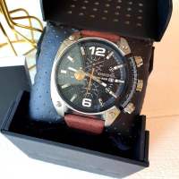 ?พร้อมส่ง???นาฬิกาDIESEL DZ4204 Chronograph Black Dial Brown Leather