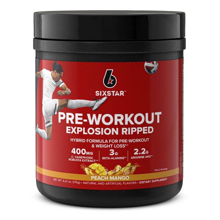 Six Star Explosion Ripped Pre Workout Peach Mango (30serving s