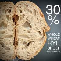 30% Wholewheat Rye Spelt Sourdough ขนมปังซาวโดวจ์โฮลวีท ไรย์ สเปลท์