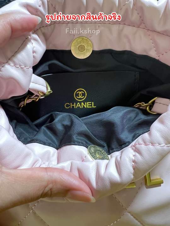 พร้อมส่ง-กระเป๋า-chanel-รุ่นใหม่-ไม่มีกล่อง-มี-4-สี-ดำ-ขาว-ชมพู-เหลือง