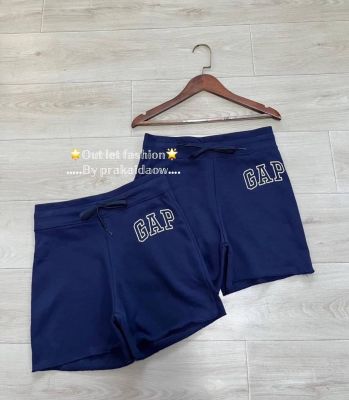 💓GAP Shorts 💓กางเกงผ้าสีกรมท่า เอวสูง ผ้ายืด ปักโลโก้ด้านหน้า