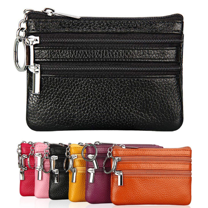 Women's Genuine Leather Coin Purse Mini Pouch Change Wallet with ...