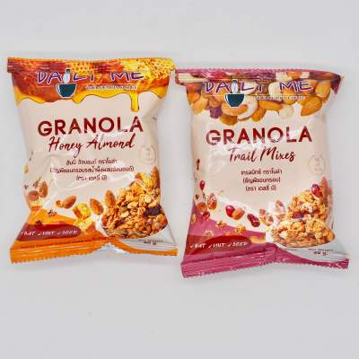 (ราคาพิเศษ มีคูปอง) กราโนล่า เดลี่ มี มี 2 รสชาติ Granola Daily Me ขนมเพื่อสุขภาพ ธัญพืชอบกรอบ ขนาด 35 กรัม